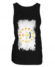 Rhode Island State Grunge Flag Ladies Vest