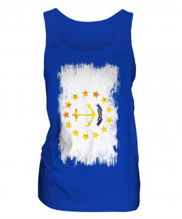 Rhode Island State Grunge Flag Ladies Vest