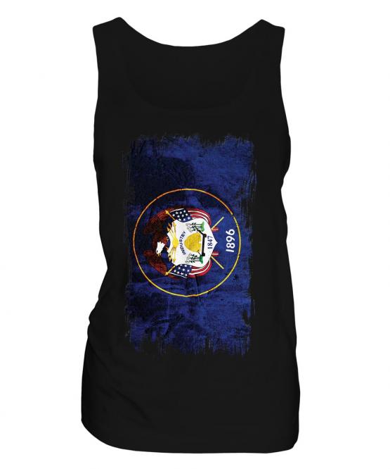 Utah State Grunge Flag Ladies Vest