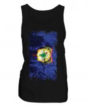 Vermont State Grunge Flag Ladies Vest