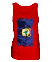 Vermont State Grunge Flag Ladies Vest