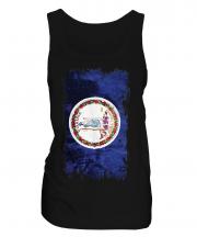 Virginia State Grunge Flag Ladies Vest