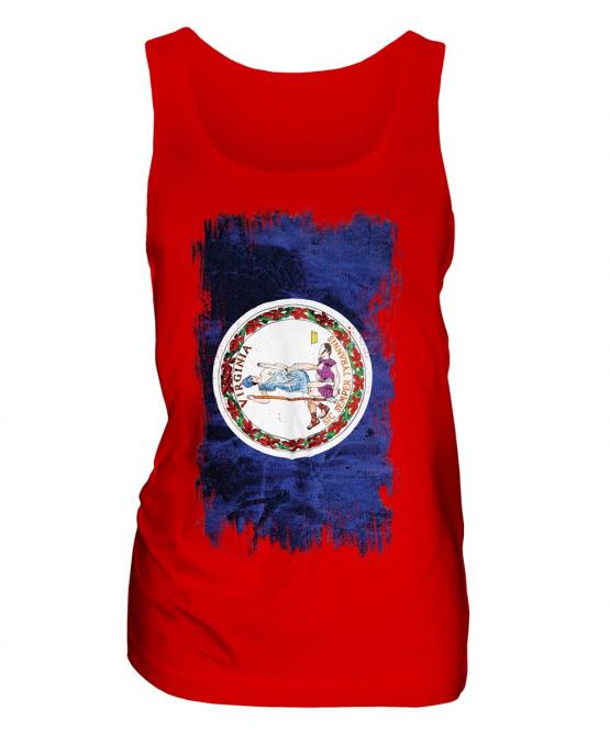 Virginia State Grunge Flag Ladies Vest