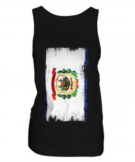 West Virginia State Grunge Flag Ladies Vest