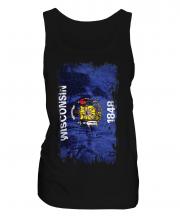 Wisconsin State Grunge Flag Ladies Vest