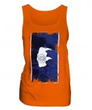 Wyoming State Grunge Flag Ladies Vest
