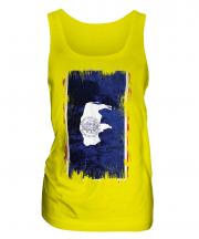 Wyoming State Grunge Flag Ladies Vest