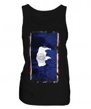 Wyoming State Grunge Flag Ladies Vest