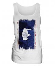 Wyoming State Grunge Flag Ladies Vest