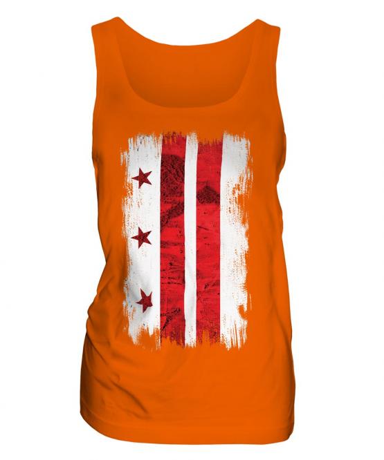 Washington Dc Grunge Flag Ladies Vest