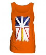 Newfoundland And Labrador Grunge Flag Ladies Vest