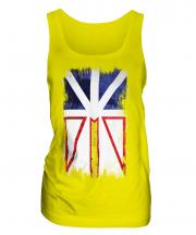 Newfoundland And Labrador Grunge Flag Ladies Vest