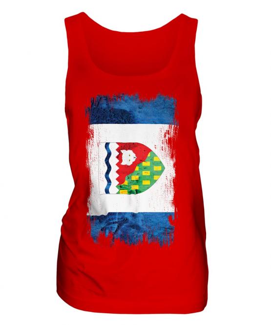 Northwest Territories Grunge Flag Ladies Vest