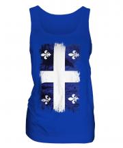 Quebec Grunge Flag Ladies Vest