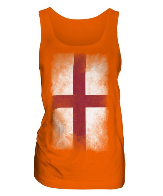 England St George Faded Flag Ladies Vest