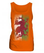 Wales Faded Flag Ladies Vest