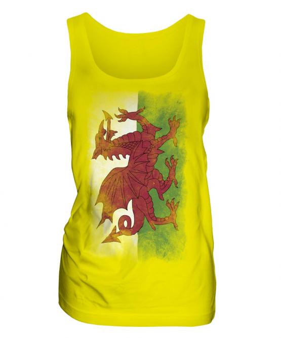 Wales Faded Flag Ladies Vest