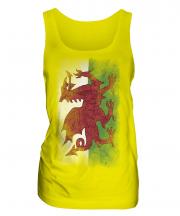 Wales Faded Flag Ladies Vest