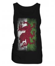 Wales Faded Flag Ladies Vest