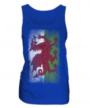 Wales Faded Flag Ladies Vest