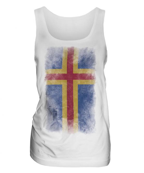 Aland Faded Flag Ladies Vest