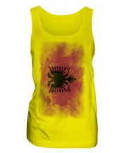 Albania Faded Flag Ladies Vest