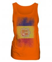 Andorra Faded Flag Ladies Vest