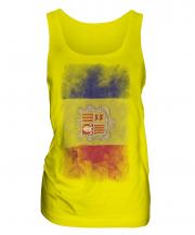 Andorra Faded Flag Ladies Vest