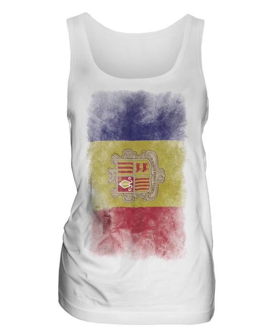 Andorra Faded Flag Ladies Vest