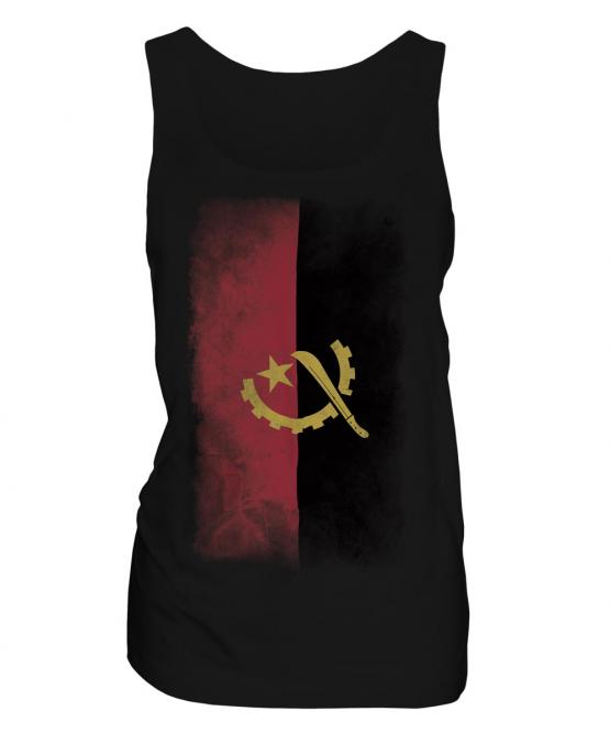 Angola Faded Flag Ladies Vest