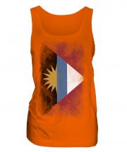 Antigua And Barbuda Faded Flag Ladies Vest