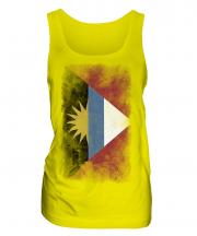 Antigua And Barbuda Faded Flag Ladies Vest