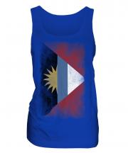 Antigua And Barbuda Faded Flag Ladies Vest
