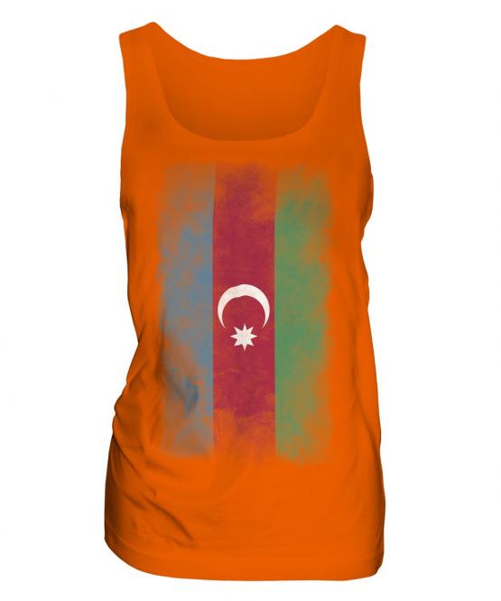 Azerbaijan Faded Flag Ladies Vest