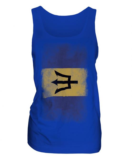 Barbados Faded Flag Ladies Vest