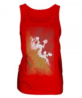 Bhutan Faded Flag Ladies Vest