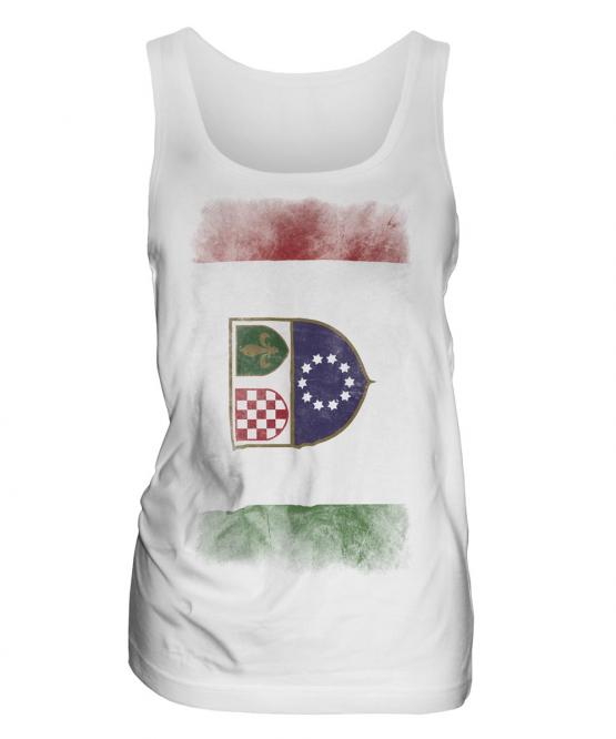Bosnia And Herzegovina Federation Faded Flag Ladies Vest