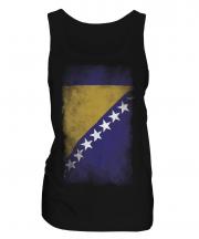 Bosnia And Herzegovina Faded Flag Ladies Vest