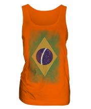 Brazil Faded Flag Ladies Vest