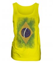 Brazil Faded Flag Ladies Vest