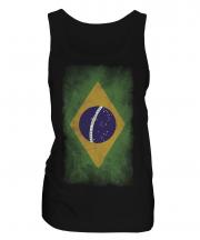 Brazil Faded Flag Ladies Vest
