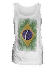Brazil Faded Flag Ladies Vest