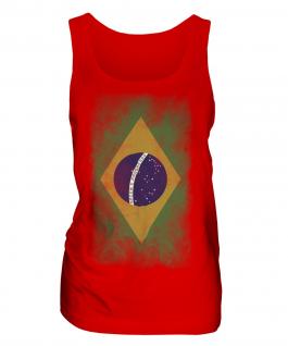 Brazil Faded Flag Ladies Vest
