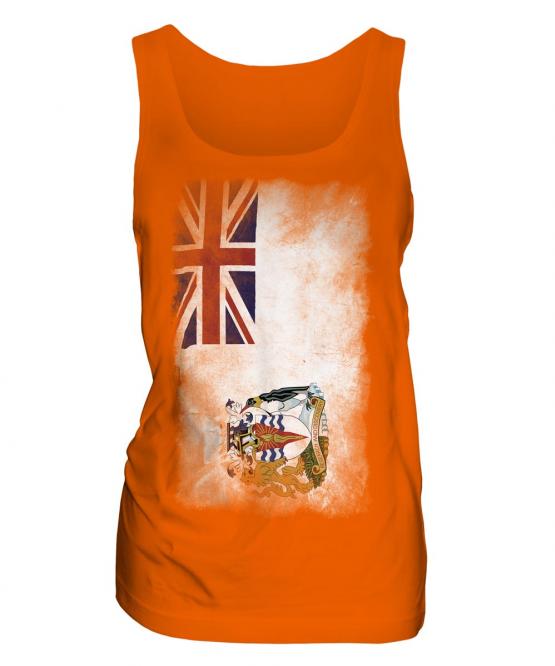 British Antartic Territory Faded Flag Ladies Vest