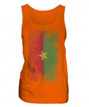 Burkina Faso Faded Flag Ladies Vest