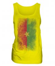 Burkina Faso Faded Flag Ladies Vest