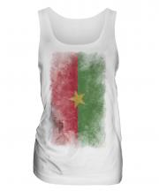 Burkina Faso Faded Flag Ladies Vest