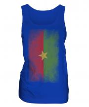 Burkina Faso Faded Flag Ladies Vest
