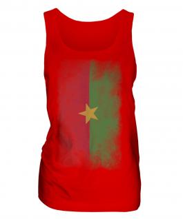 Burkina Faso Faded Flag Ladies Vest