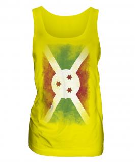 Burundi Faded Flag Ladies Vest